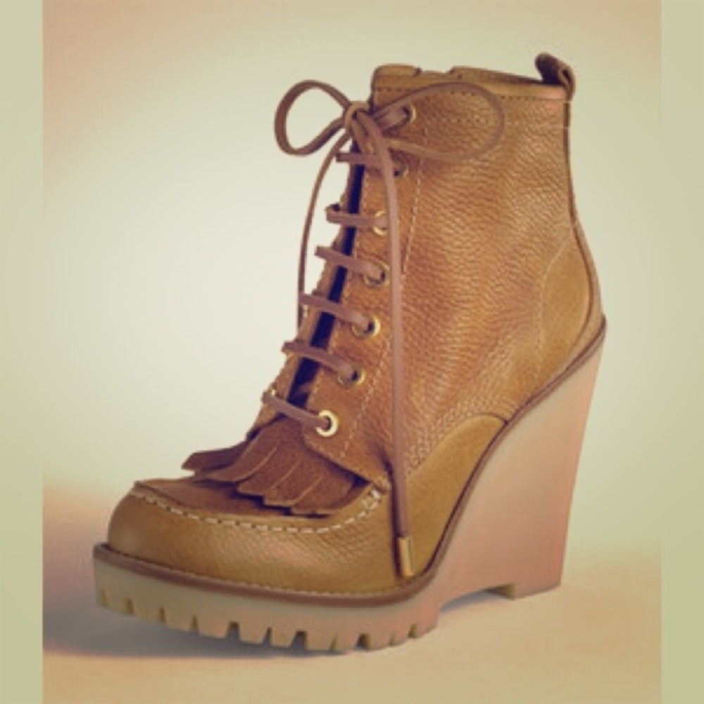 Tory Burch Brown Ankle Boots